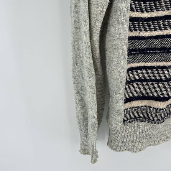 J. Crew wool rabbit hair blend scoop neck striped knit sweater sz L - Picture 4 of 7